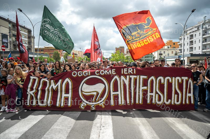 Corteo per l'80° Anniversario della Festa della Liberazione dal nazifascismo a Centocelle