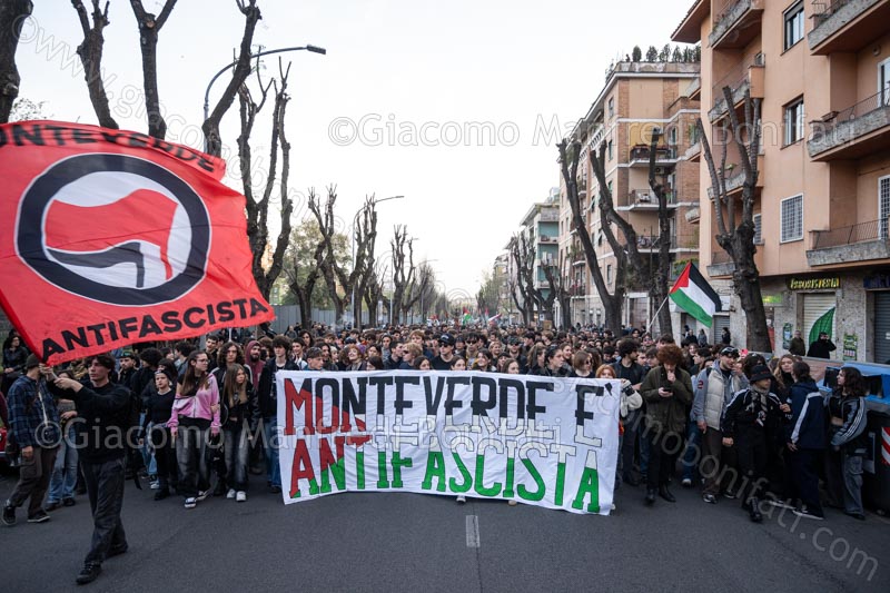 Street parade antifascista a Monteverde